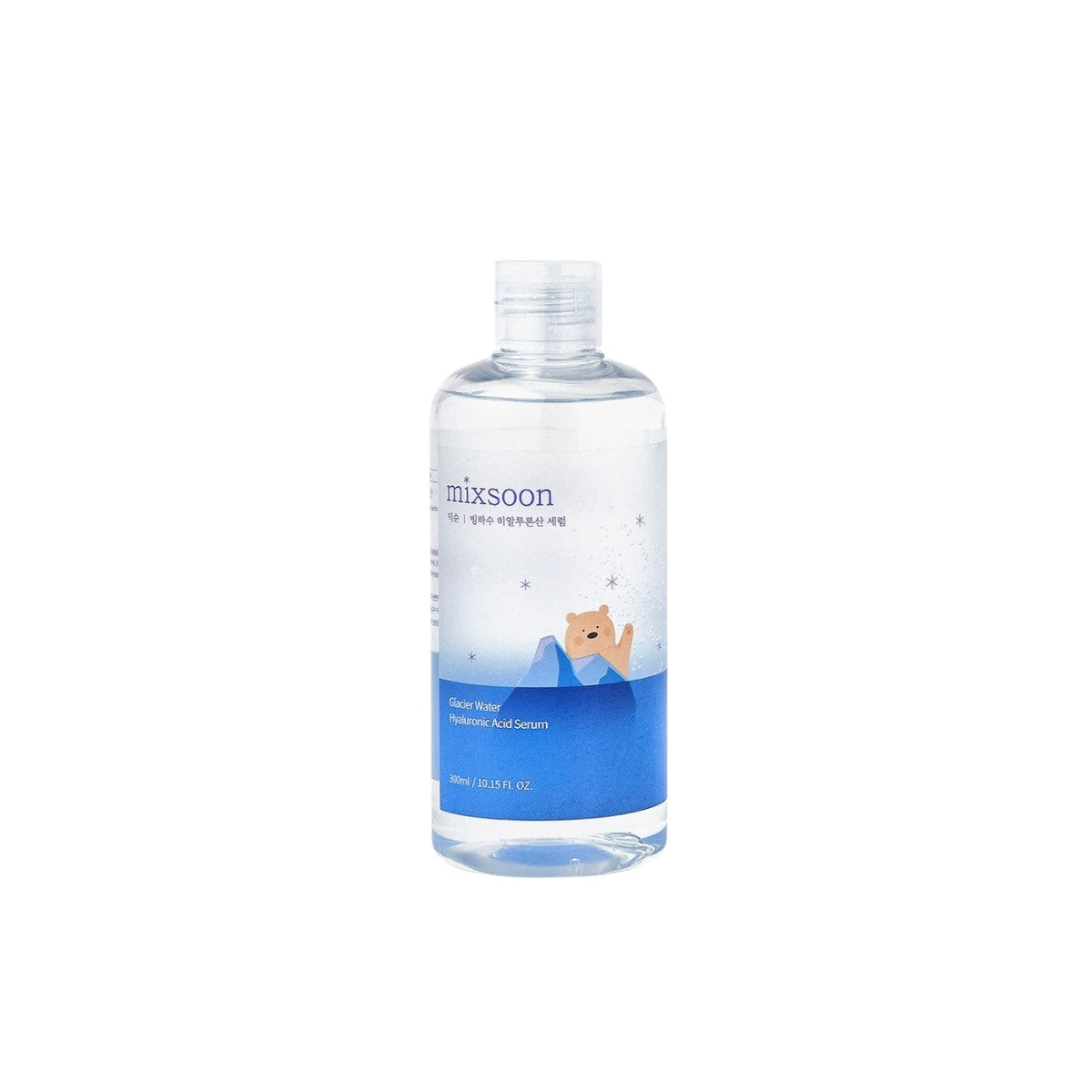 mixsoon Glacier Water Hyaluronic Acid Serum 100ml – premium hydrating serum formulated with pure glacier water and multi-molecular hyaluronic acid for deep moisture available at Atelier De Glow UK.
