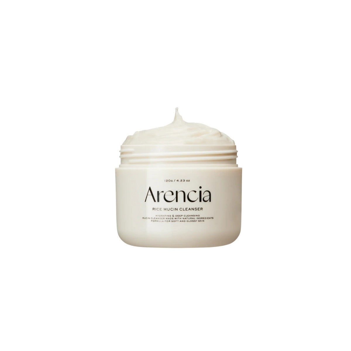 Arencia Rice Mucin Cleanser – 120g Korean fermented rice cleanser with a unique stringy mucin texture available at Atelier De Glow UK.