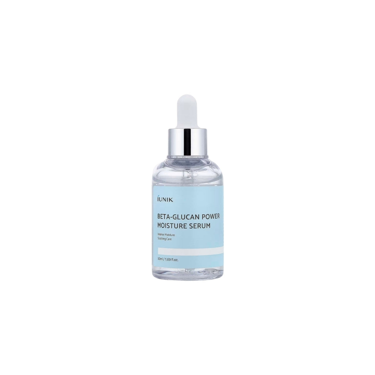 iUNIK Beta-Glucan Power Moisture Serum – 50ml high-concentration ampoule with 98% pure Beta-Glucan available at Atelier De Glow UK.