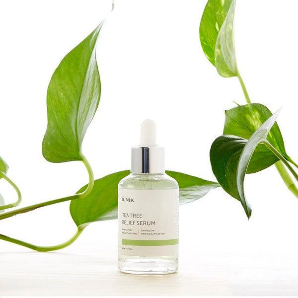 iUNIK Tea Tree Relief Serum 50ml: Soothing and Calming Serum at Atelier de Glow