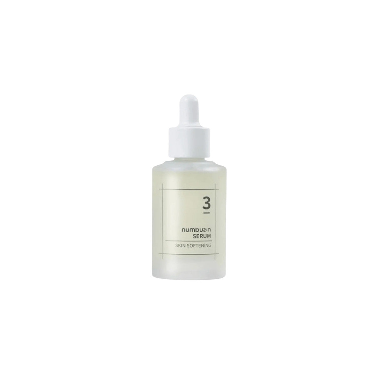 Numbuzin No.3 Skin Softening Serum 50ml – brightening and smoothing facial serum formulated with fermented ingredients like galactomyces and bifida for soft skin available at Atelier De Glow UK.