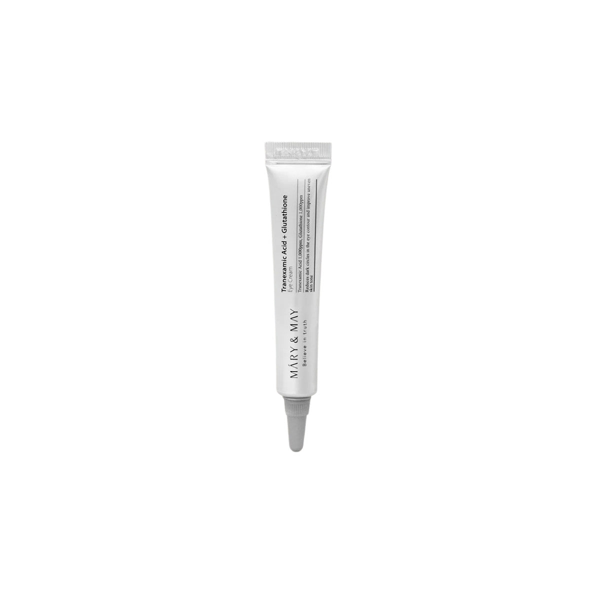 MARY & MAY Tranexamic Acid + Glutathione Eye Cream Mini β 12g travel-sized intensive dark circle and pigmentation treating cream available at Atelier De Glow UK.