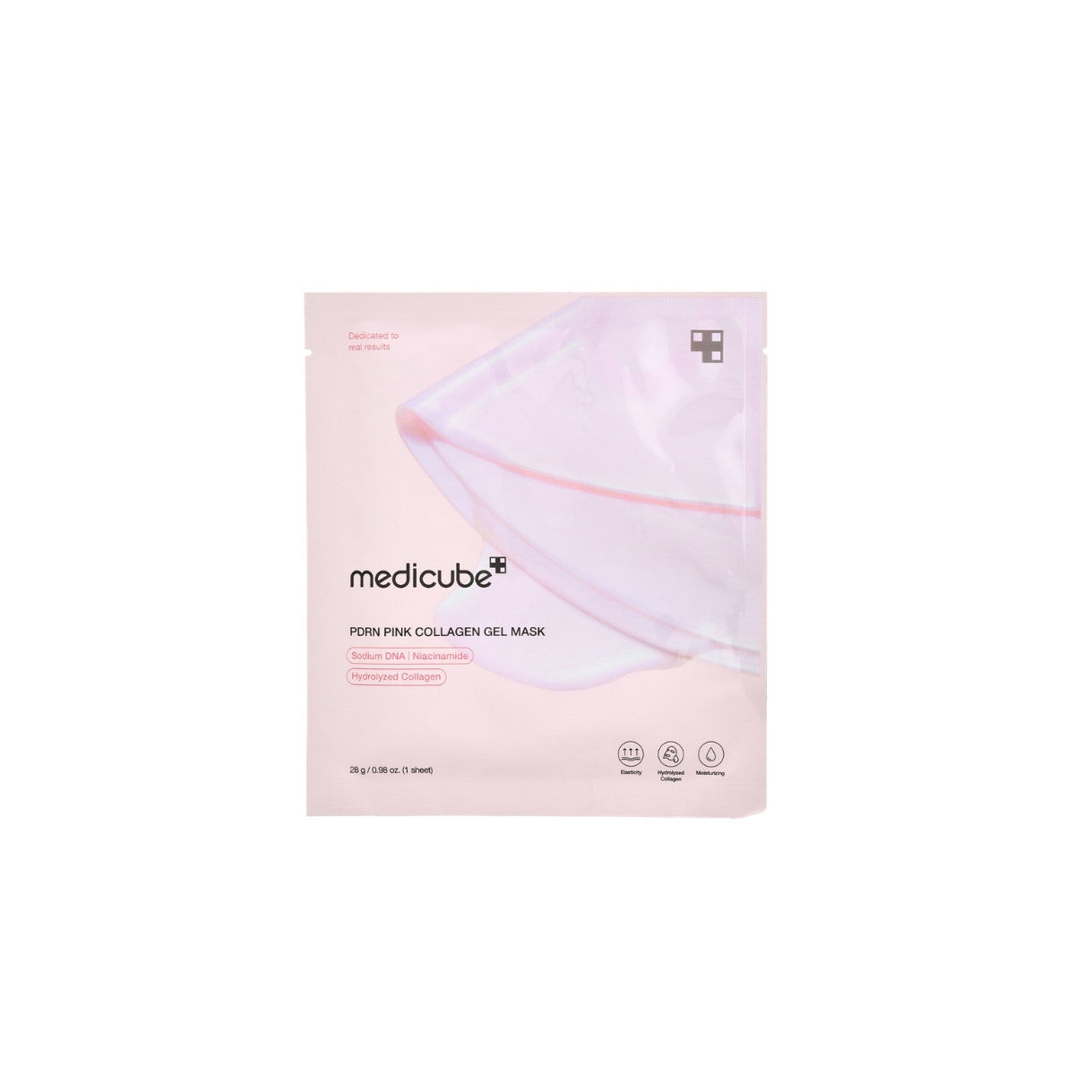 Medicube PDRN Pink Collagen Gel Mask – Premium two-piece temperature-melting hydrogel sheet mask with Salmon DNA and Hydrolyzed Collagen available at Atelier De Glow UK.