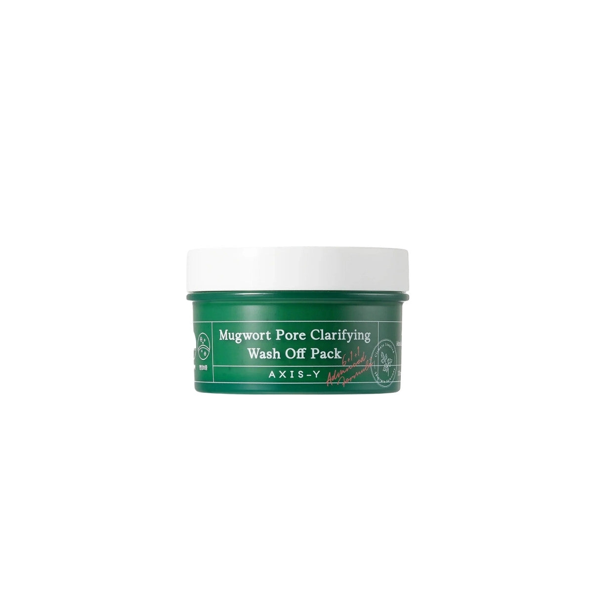 AXIS-Y Mugwort Pore Clarifying Wash Off Pack – 100ml Korean clay mask with 61% Mugwort Extract and Adzuki Bean available at Atelier De Glow UK.