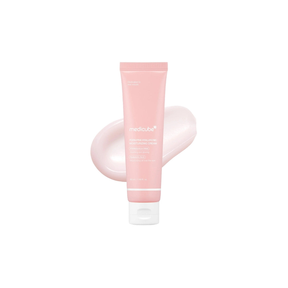 Medicube PDRN Pink Hyaluronic Moisturizing Cream – 50ml high-potency clinical volumizing moisturizer with Salmon DNA PDRN and Multi-Weight Hyaluronic Acid available at Atelier De Glow UK.