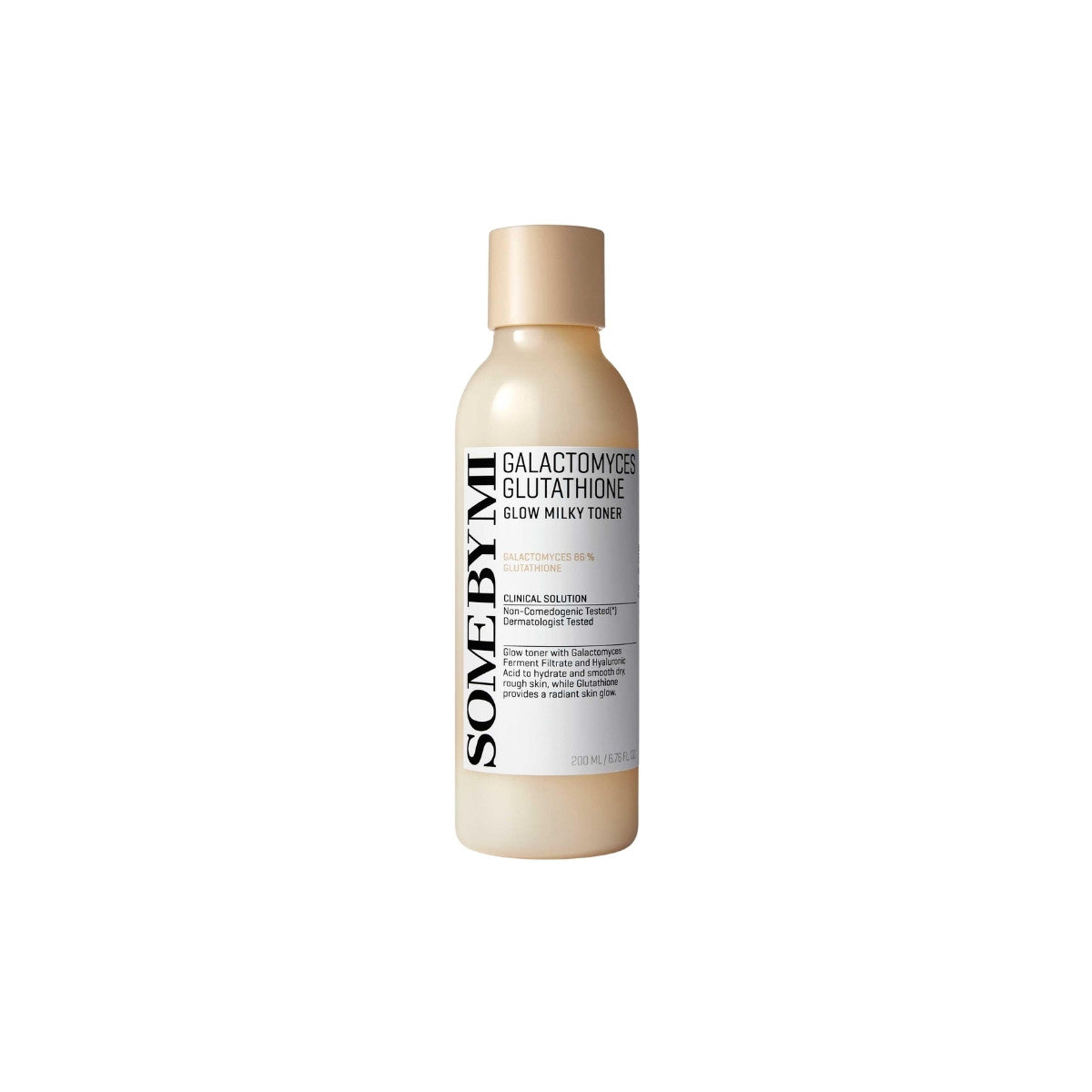 Some By Mi Galactomyces Glutathione Glow Milky Toner 200ml – brightening and smoothing facial toner with Galactomyces ferment and glutathione for radiant skin available at Atelier De Glow UK.