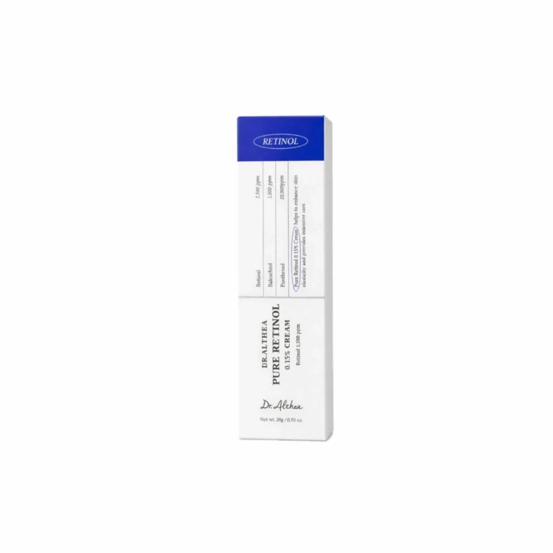 Dr. Althea retinol for moderate wrinkles, loss of elasticity, and enlarged pores – Intermediate-strength anti-aging resurfacing cream from Atelier De Glow UK.
