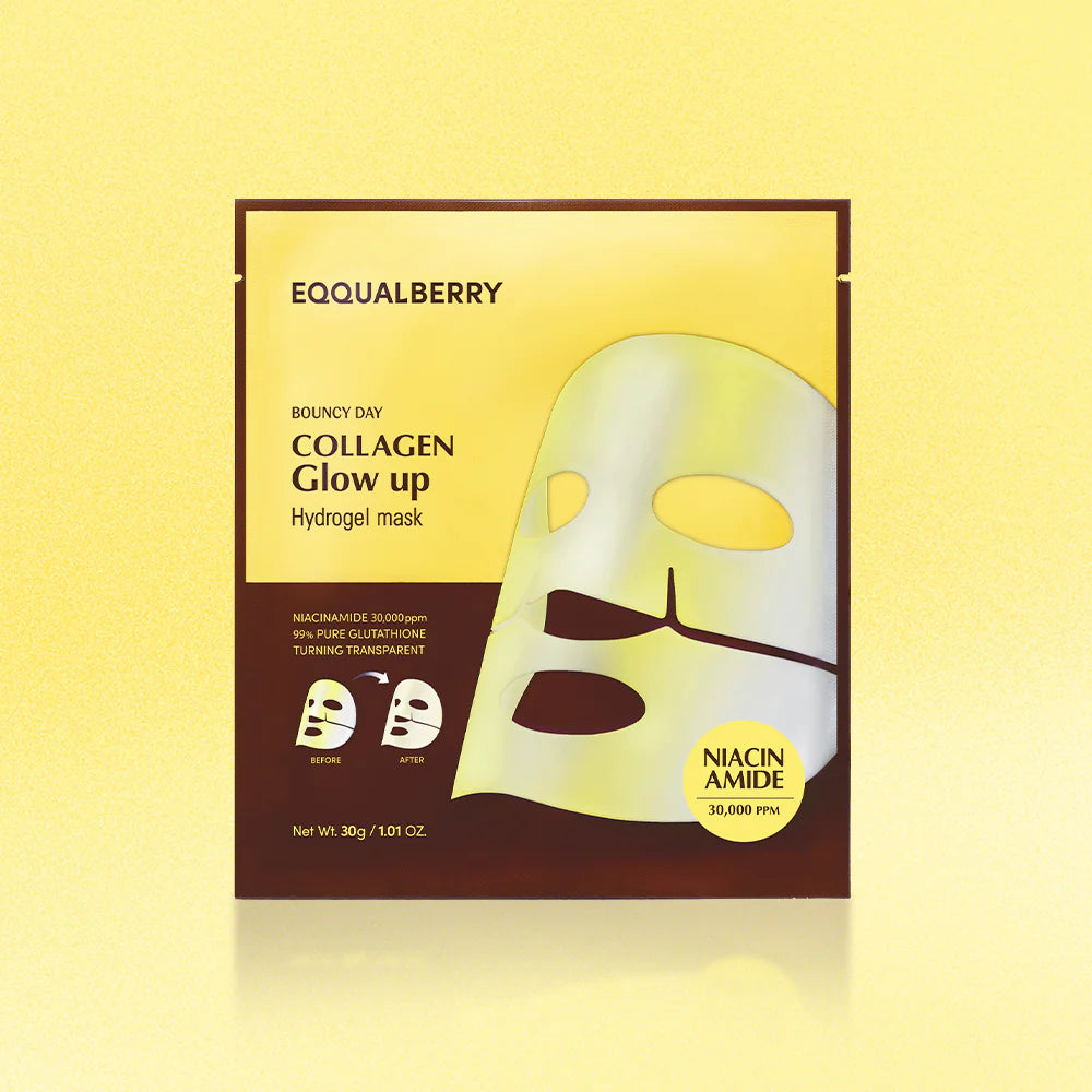 EQQUALBERRY Collagen Glow up Hydrogel Mask 1PC
