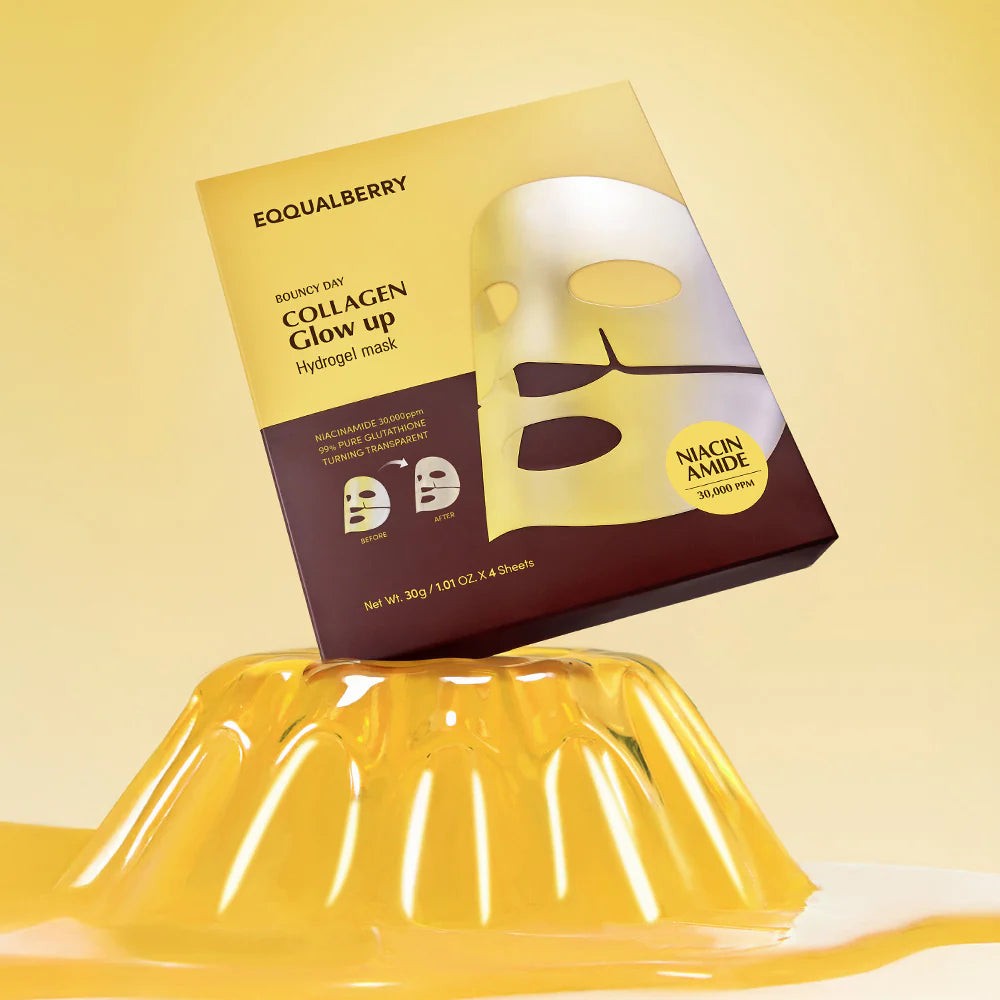 EQQUALBERRY Collagen Glow up Hydrogel Mask 1PC