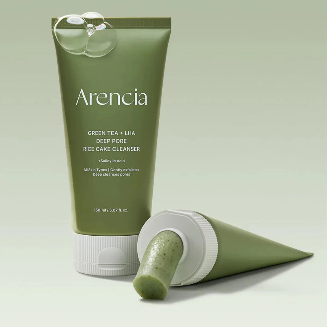 Arencia Rice Cake Cleanser for blackhead removal and oiliness – Gentle Korean pore-clearing facial wash with fast UK delivery.