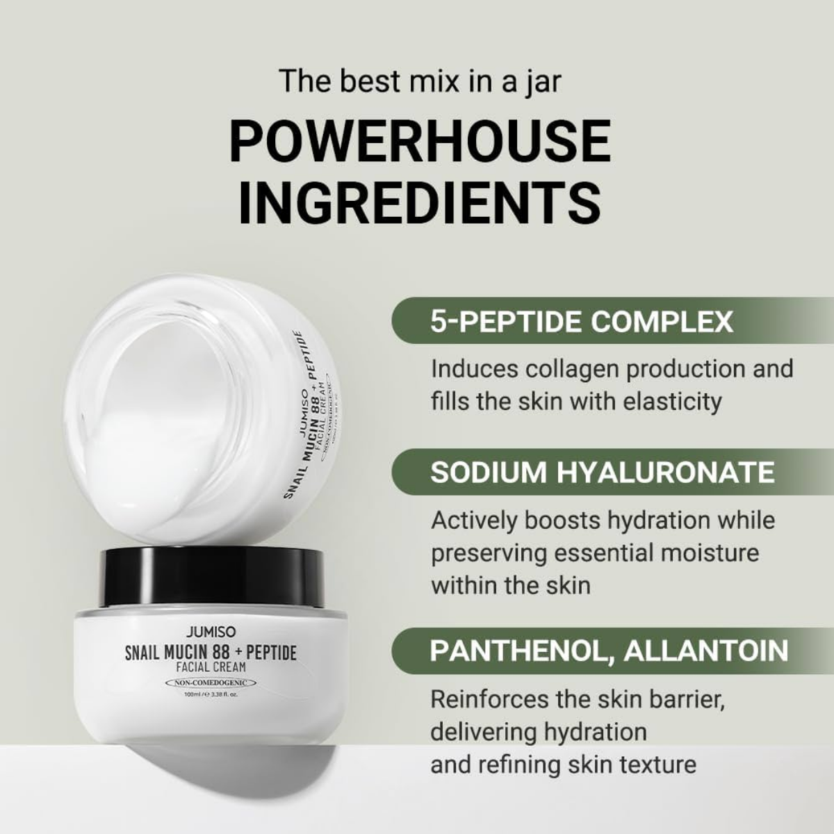 JUMISO Snail Mucin 88 + Peptide Facial Cream 100ml
