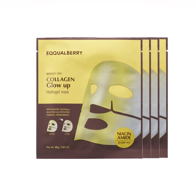 EQQUALBERRY Collagen Glow up Hydrogel Mask 1PC
