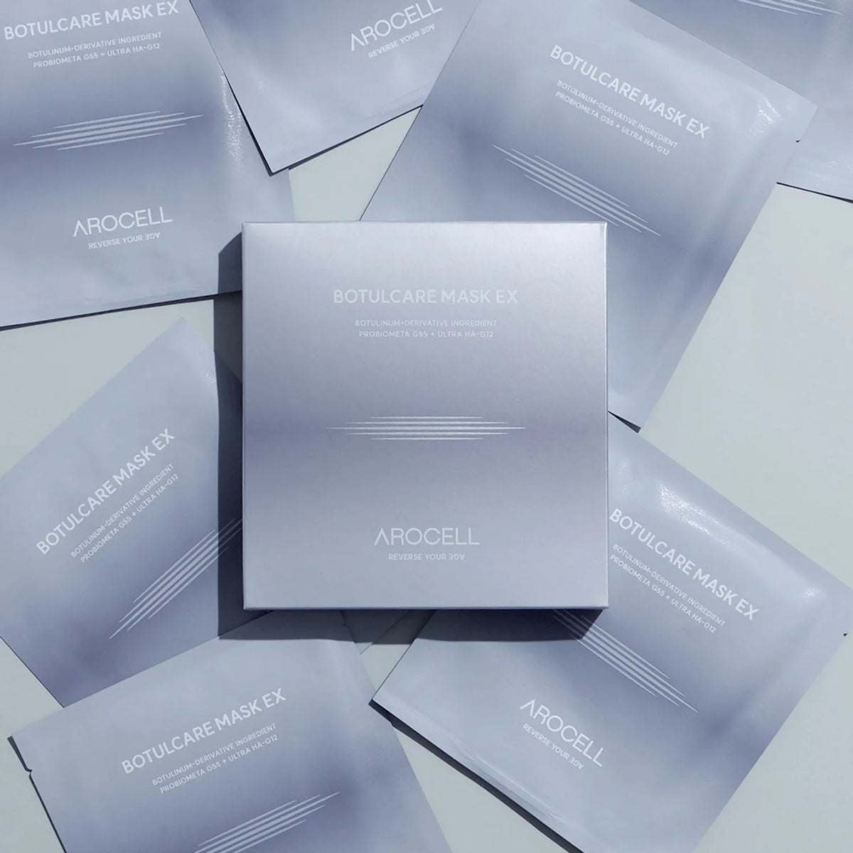 Arocell Botulcare Mask EX featuring botulinum-inspired peptides and low-molecular collagen for professional-grade skin rejuvenation, available at Atelier De Glow UK.