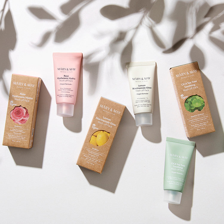 Mary&May Vegan Wash Off Mask Mini Gift Set 5pcs - Atelier De Glow