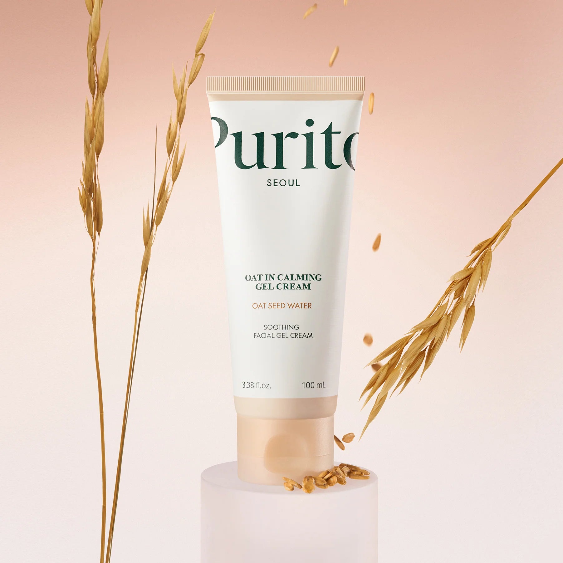 PURITO SEOUL Oat-In Calming Gel Cream for instantly soothing redness, irritation, and dehydration in sensitive or acne-prone skin from Atelier De Glow UK.