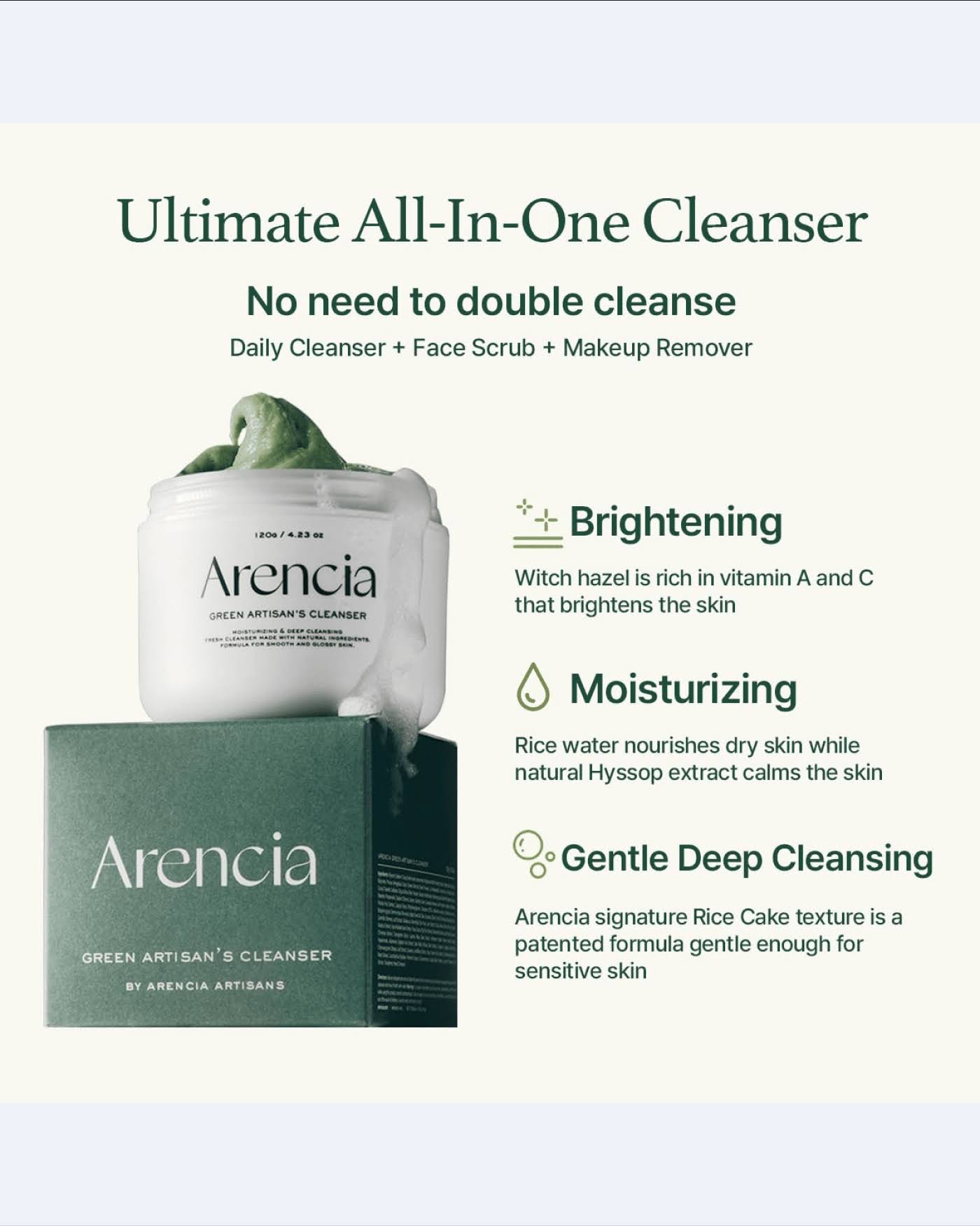 Arencia Fresh Green Cleanser 120g