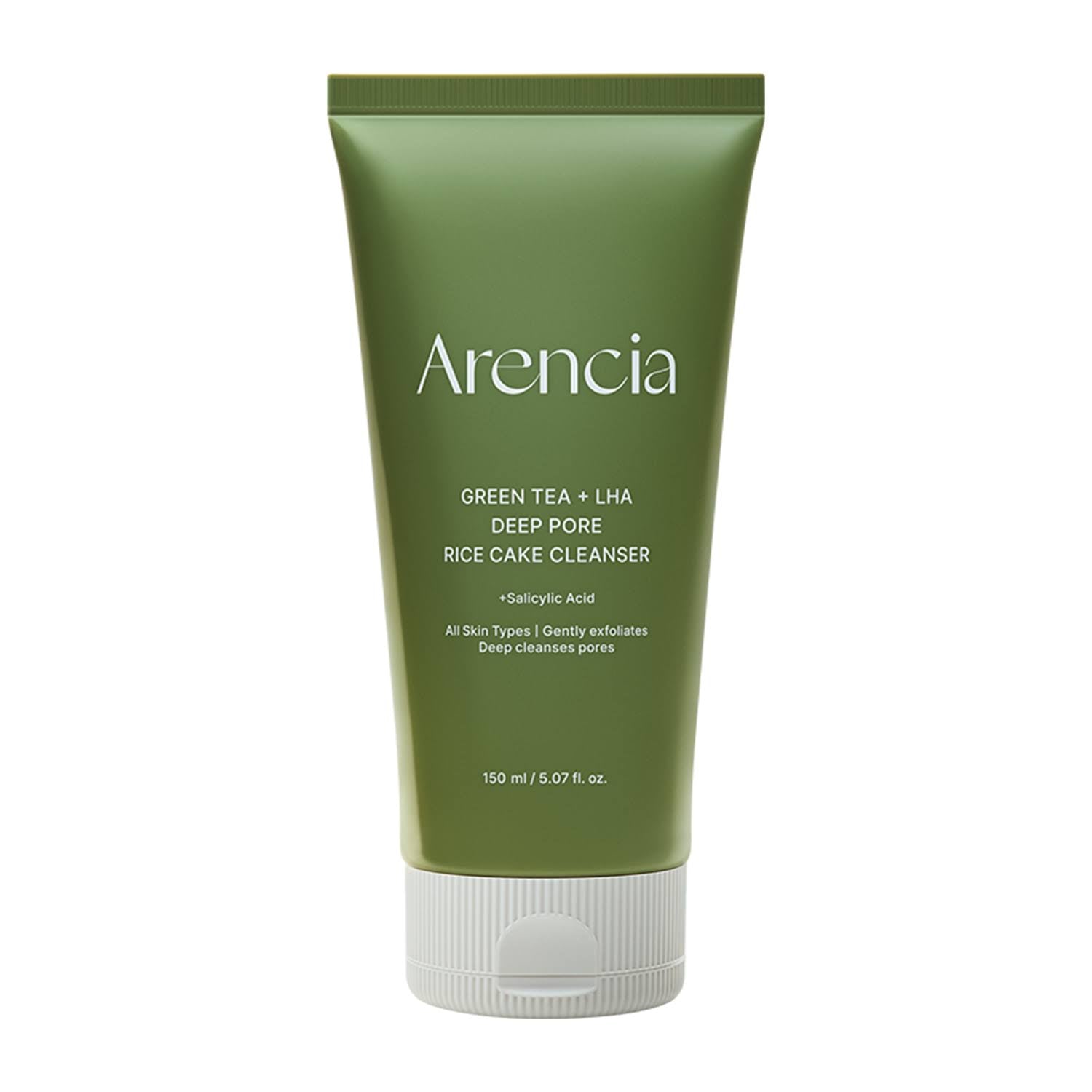 Arencia Green Tea + LHA Deep Pore Rice Cake Cleanser 150g
