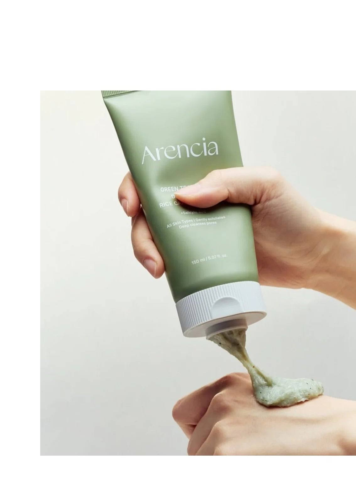 Arencia Green Tea + LHA Deep Pore Rice Cake Cleanser 150g