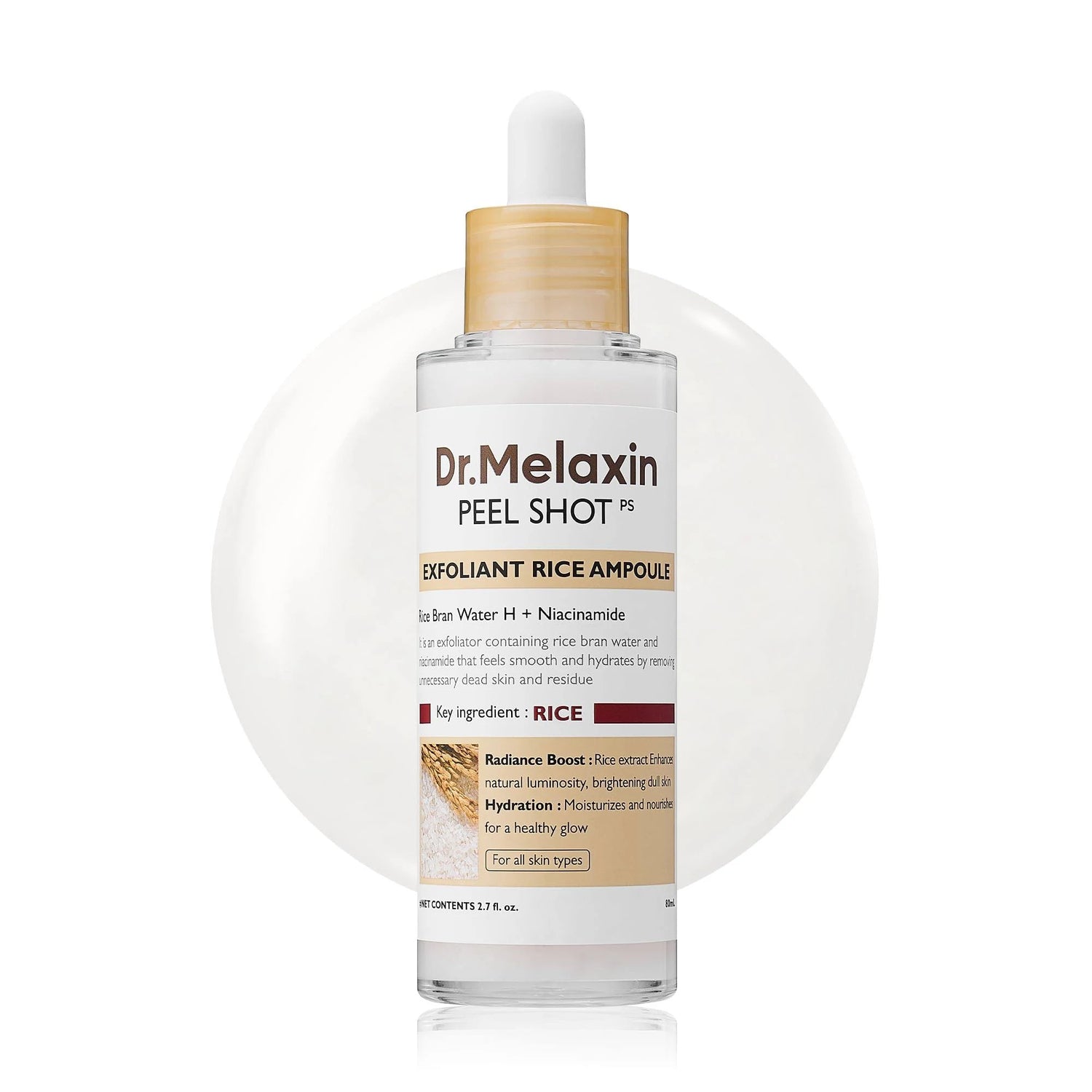Dr.Melaxin Peel Shot Exfoliant White Rice Ampoule 80ml