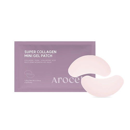 Arocell Super Collagen Mini Gel Patch – 2pcs professional Korean localized mask with 300Da low-molecular collagen available at Atelier De Glow UK.