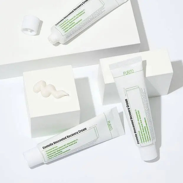 Purito Centella Unscented Recovery Cream 50ml: Gentle and Effective Cream for Sensitive Skin at Atelier de Glow