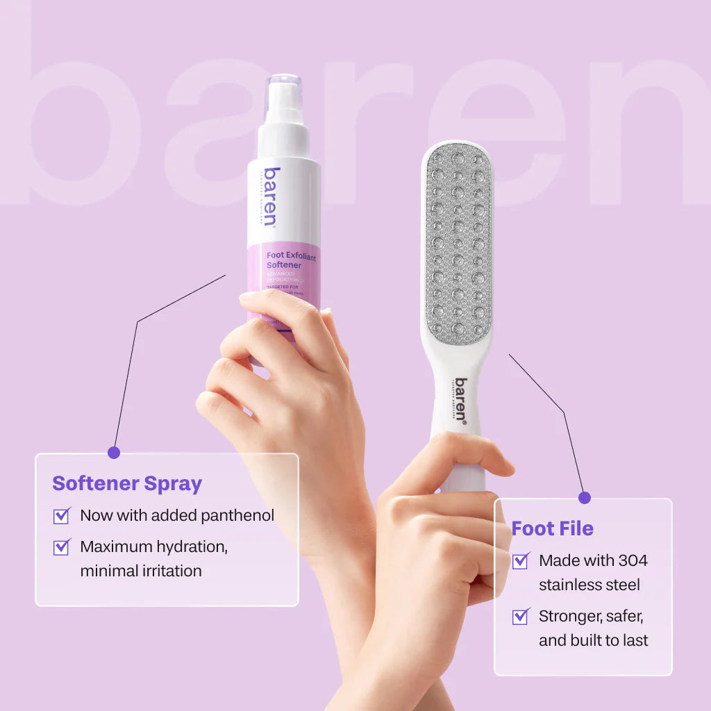 Baren Foot Exfoliant Softener At-Home Kit | Atelier De Glow