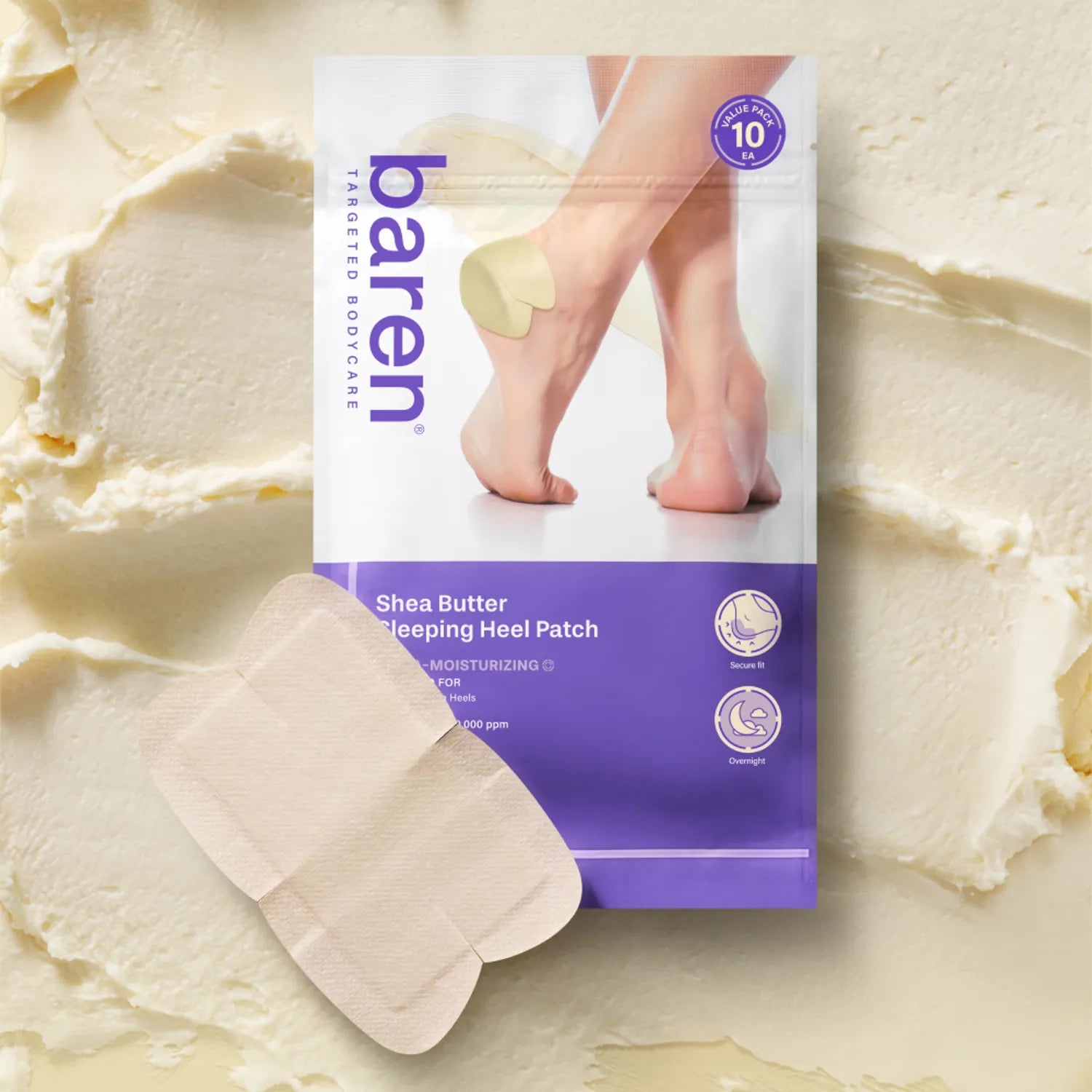 Baren Heel Patch – Professional-grade "Overnight Keratolytic Moisture Vault &amp; Callus Eraser" for achieving perfectly smooth, sandal-ready feet, shop at Atelier De Glow UK.