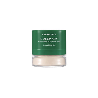 AROMATICA Rosemary Dry Shampoo Powder – 10g natural Korean dry shampoo with Rosemary oil and mineral powder available at Atelier De Glow UK.