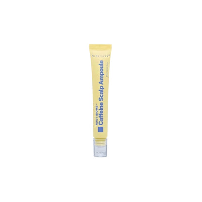 Nineless Root-Biome Caffeine Scalp Ampoule with massage rollerball applicator for hair growth, available at Atelier De Glow UK.