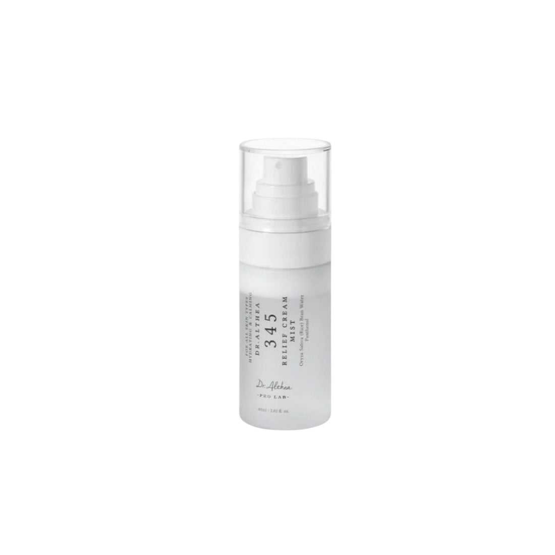 Dr. Althea 345 Relief Cream Mist – 60ml Korean facial mist with Niacinamide and Panthenol for instant soothing available at Atelier De Glow UK.