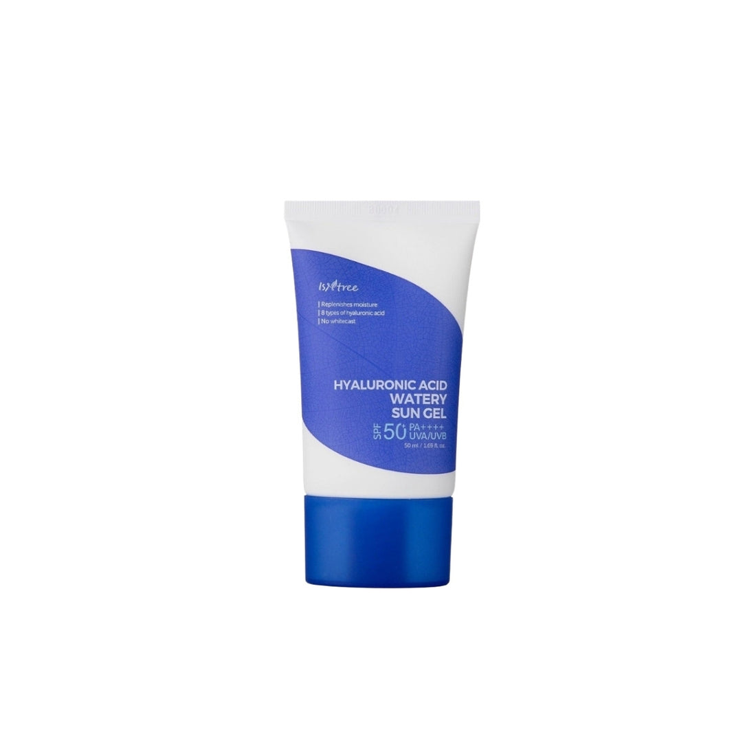 Isntree Hyaluronic Acid Watery Sun Gel – 50ml Korean sunscreen with 8 types of Hyaluronic Acid and Centella Asiatica available at Atelier De Glow UK.
