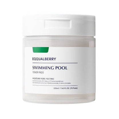 EQQUALBERRY Swimming Pool Toner Pads – 70EA large-capacity pads with Protease enzymes and Sea Water available at Atelier De Glow UK.
