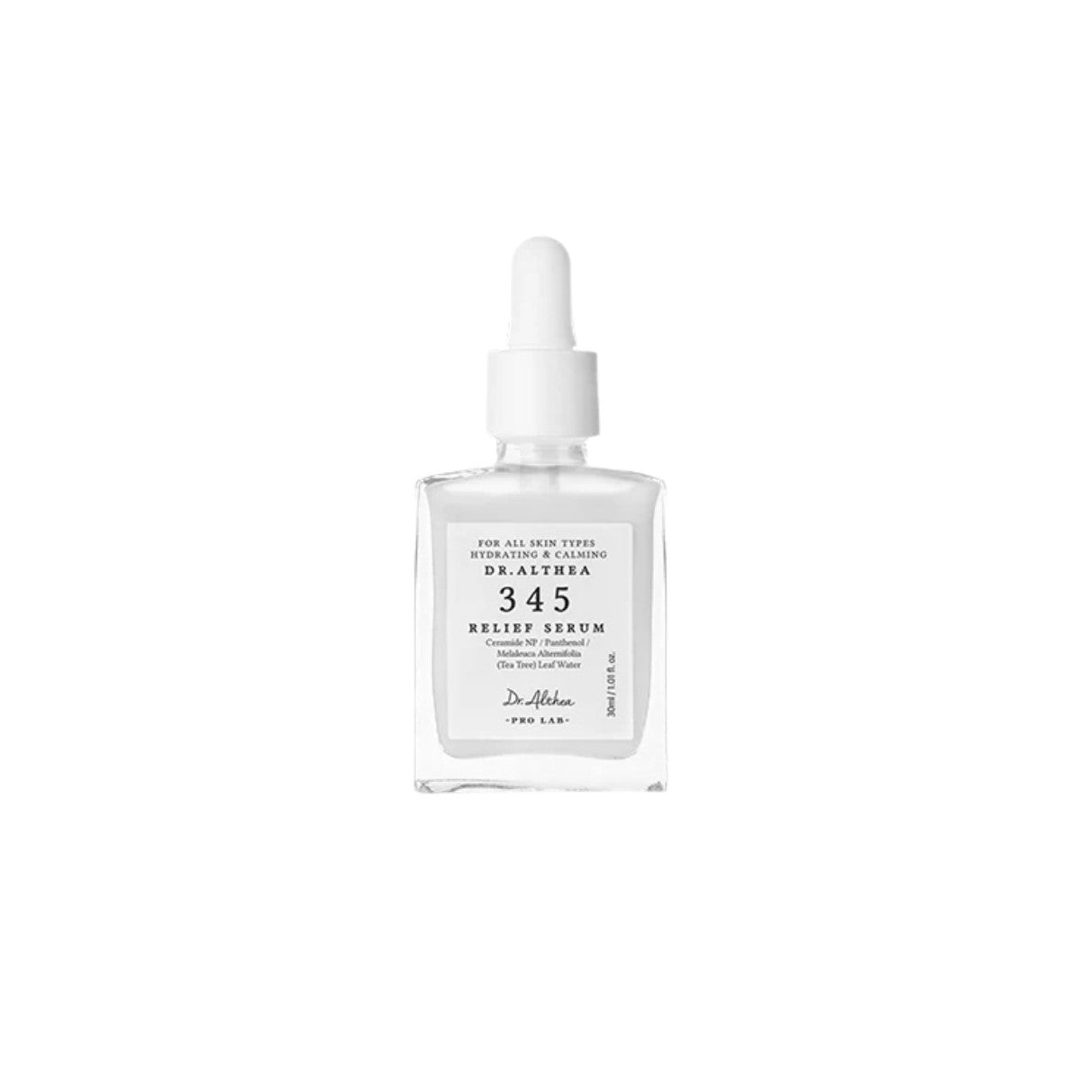 Dr. Althea 345 Relief Serum 30ml – soothing K-beauty serum with PDRN, Niacinamide, and Centella to calm irritation and strengthen the skin barrier at Atelier De Glow UK.