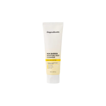 Ongredients Skin Barrier Moisture Deep Cleanser 120ml – pore-clearing foam with LHA and peptides for gentle exfoliation and barrier support at Atelier De Glow UK.
