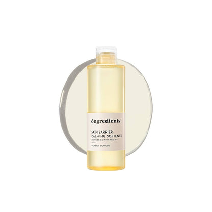Ongredients Skin Barrier Calming Softener 250ml – hydrating K-beauty toner with Centella Asiatica and Hyaluronic Acid to soothe and repair sensitive skin at Atelier De Glow UK.