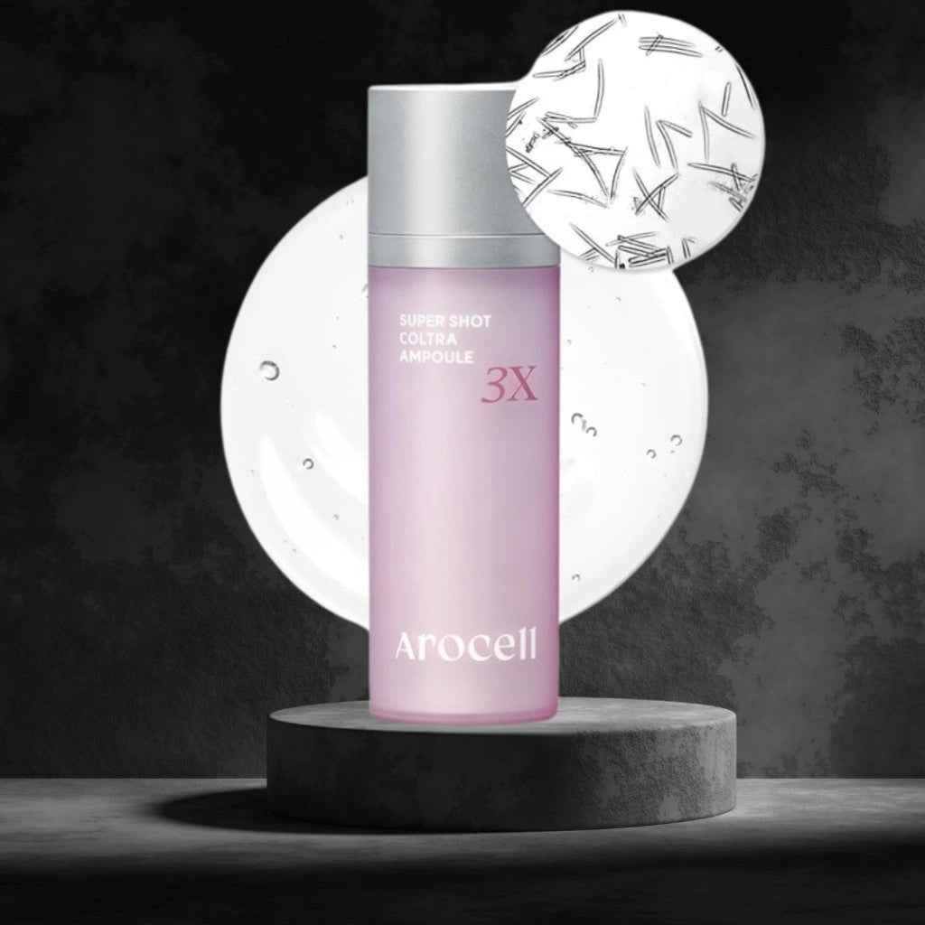 Liquid PLLA collagen booster for skin elasticity by Arocell. Advanced Korean anti-aging serum at Atelier De Glow UK.