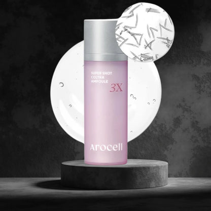 Liquid PLLA collagen booster for skin elasticity by Arocell. Advanced Korean anti-aging serum at Atelier De Glow UK.
