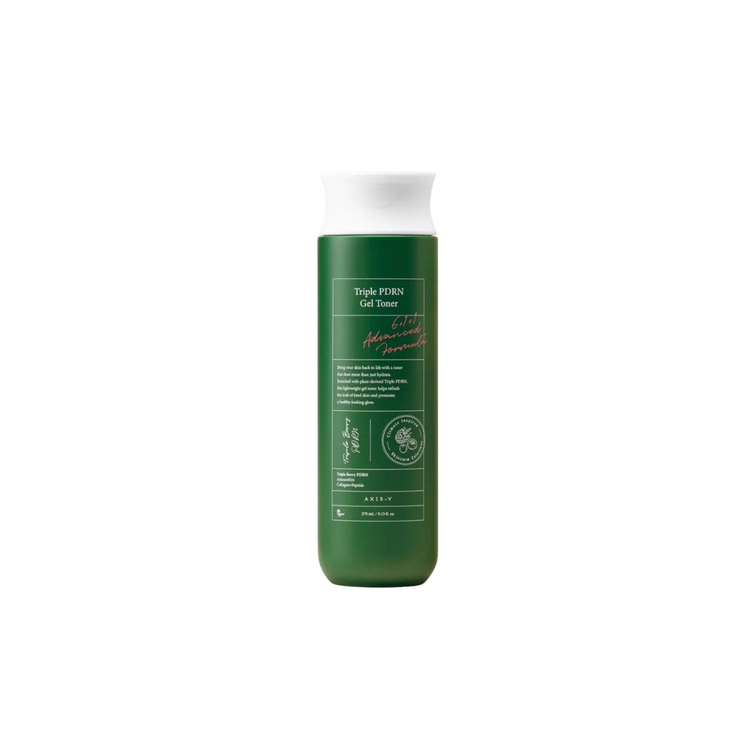 AXIS-Y Triple PDRN Gel Toner – 270ml clinical hydrating gel toner formulated with vegan Triple Berry PDRN, Astaxanthin, and Peptides available at Atelier De Glow UK.