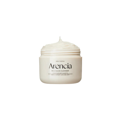 Arencia Rice Mucin Cleanser – 120g Korean fermented rice cleanser with a unique stringy mucin texture available at Atelier De Glow UK.