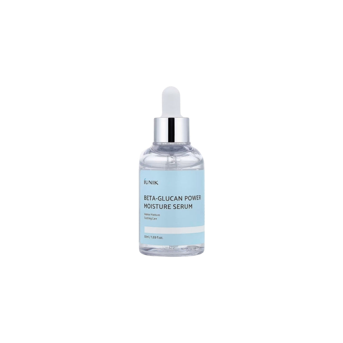 iUNIK Beta-Glucan Power Moisture Serum – 50ml high-concentration ampoule with 98% pure Beta-Glucan available at Atelier De Glow UK.