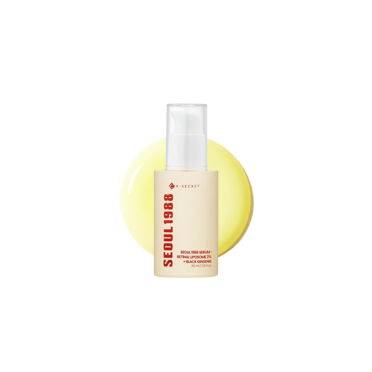 KSECRET SEOUL 1988 Serum Retinal Liposome 2% + Black Ginseng – 30ml clinical-strength anti-aging night serum available at Atelier De Glow UK.