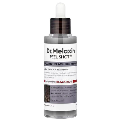 Dr.Melaxin Peel Shot Exfoliant Black Rice Ampoule | Atelier De Glow UK