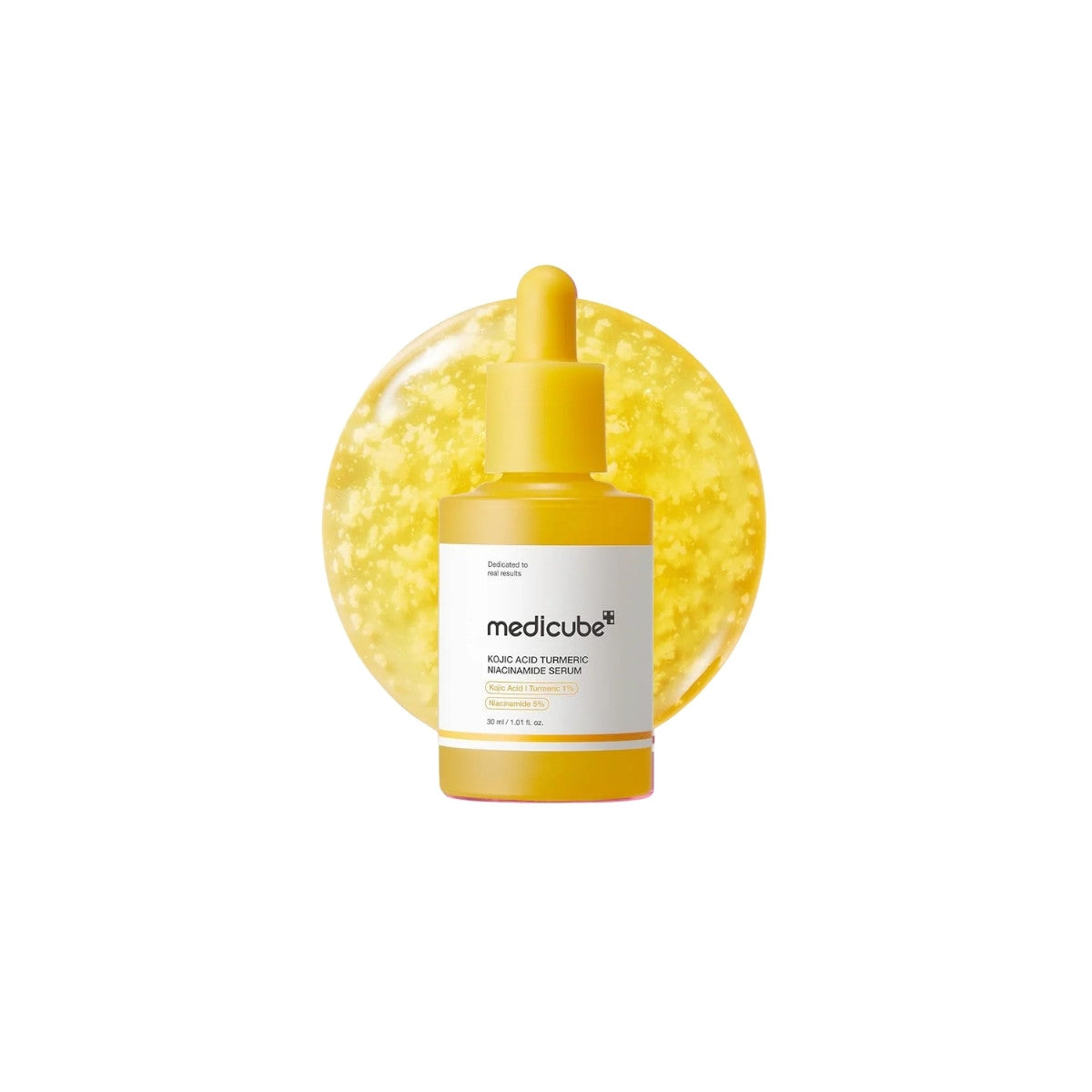 Medicube Kojic Acid Turmeric Niacinamide Serum 30ml – brightening facial treatment for dark spots and hyperpigmentation available at Atelier De Glow UK.