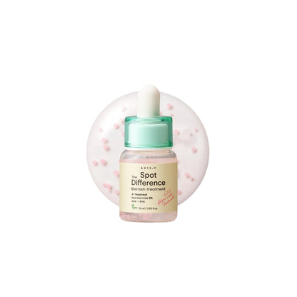 AXIS-Y Spot The Difference Blemish Treatment – 15ml Korean spot gel with 4-Terpineol and Ceramide capsules available at Atelier De Glow UK.