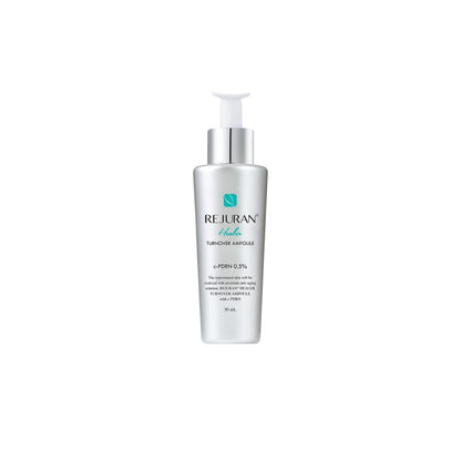 REJURAN Turnover Ampoule – 30ml intensive repair treatment featuring patented c-PDRN DNA technology available at Atelier De Glow UK.
