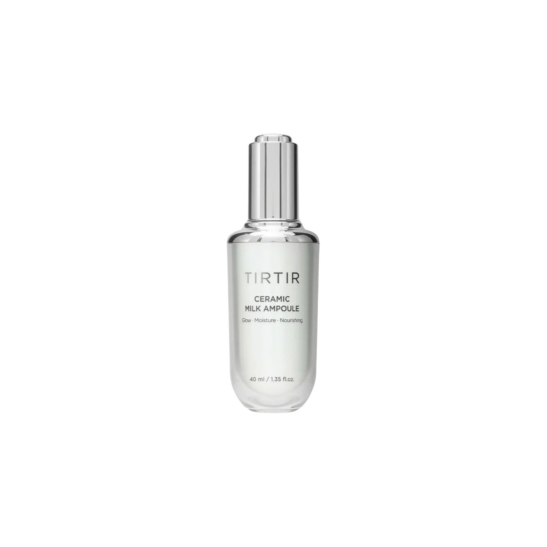 TIRTIR Ceramic Milk Ampoule 30ml – hydrating and radiance-boosting facial serum with a nourishing, milky texture for glass-like skin available at Atelier De Glow UK.
