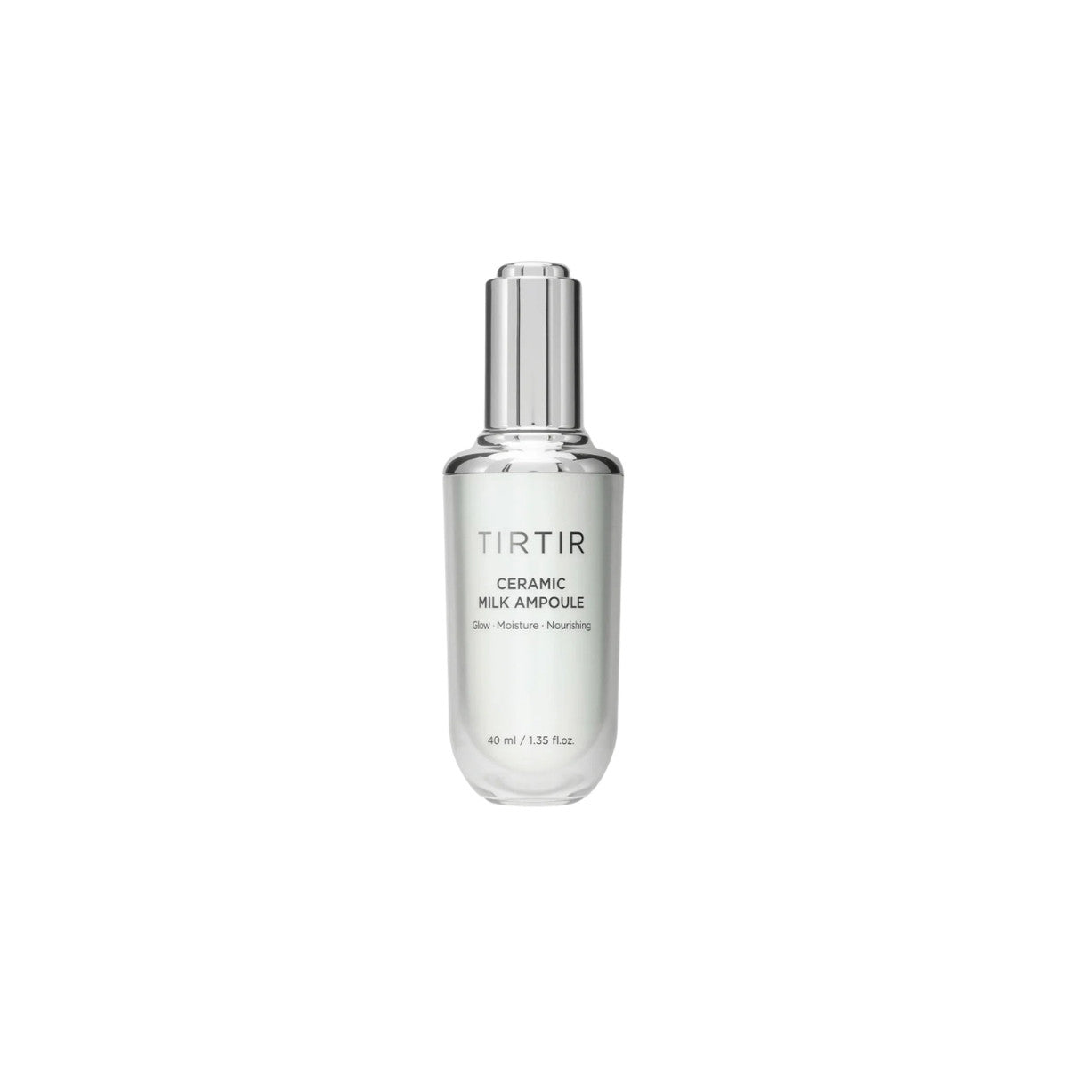 TIRTIR Ceramic Milk Ampoule 30ml – hydrating and radiance-boosting facial serum with a nourishing, milky texture for glass-like skin available at Atelier De Glow UK.