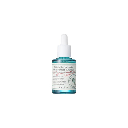 AXIS-Y Artichoke Intensive Skin Barrier Ampoule – 30ml Korean barrier-repair serum with Artichoke Extract and Aloe Vera available at Atelier De Glow UK.