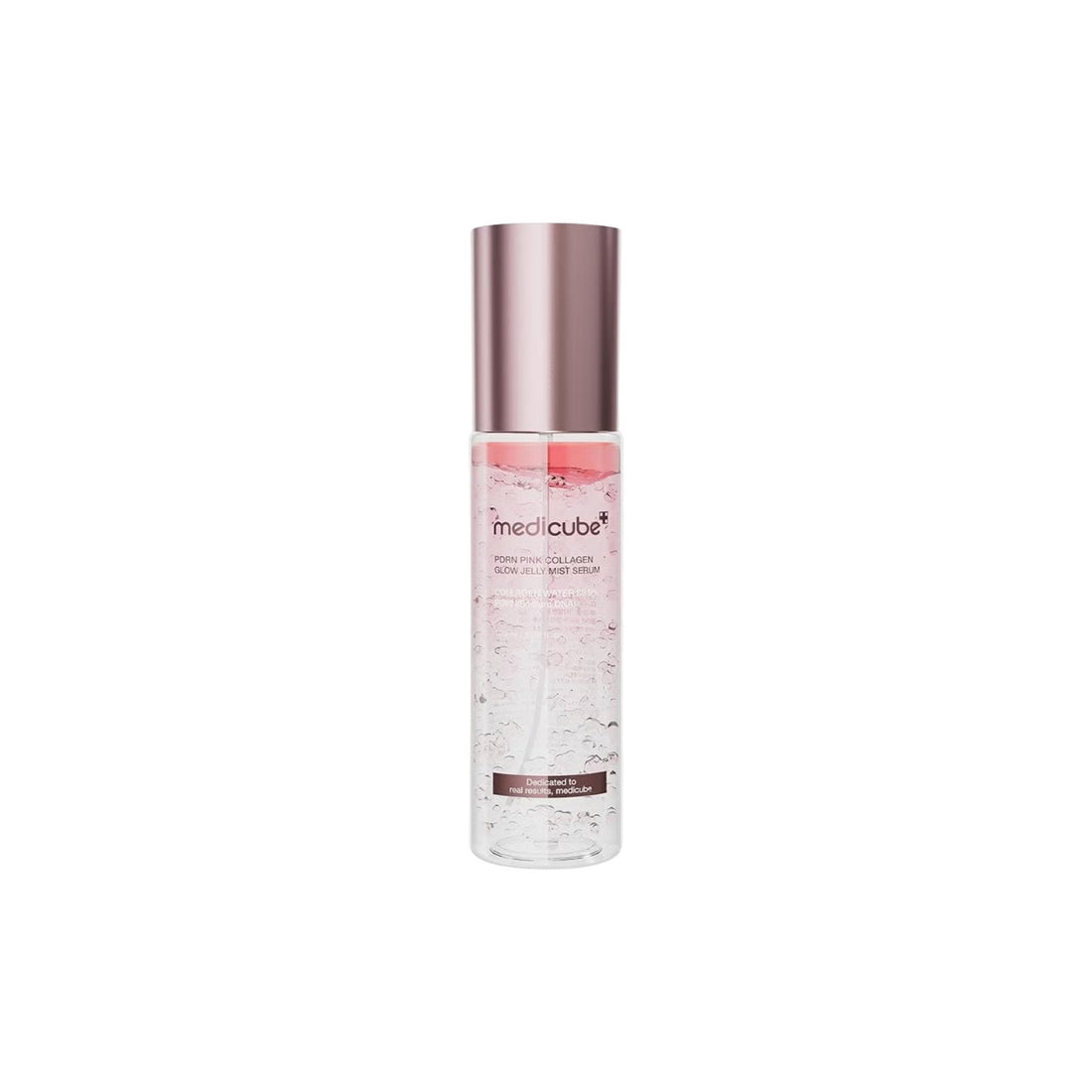 Medicube PDRN Pink Collagen Glow Jelly Mist Serum – 100ml 2-in-1 spray-on vitamin jelly serum with Salmon DNA and Hydrolyzed Collagen available at Atelier De Glow UK.