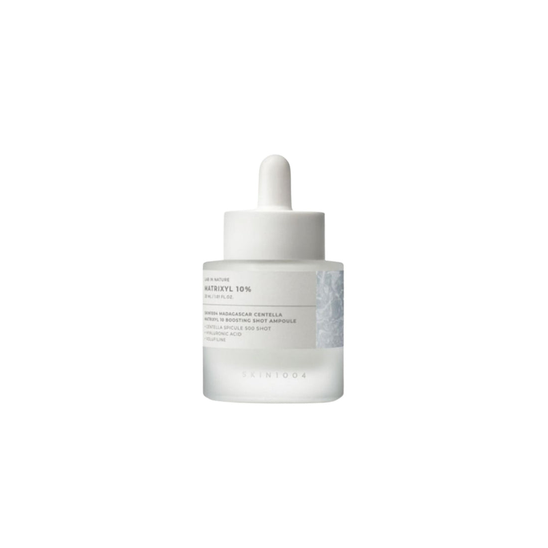 SKIN1004 Madagascar Centella Matrixyl 10 Boosting Shot Ampoule 30ml – firming anti-aging serum with Centella Asiatica and Matrixyl peptides available at Atelier De Glow UK.